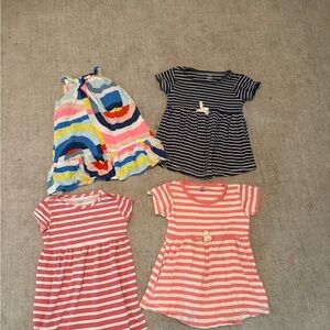 Colorful Striped Kids Dress Set